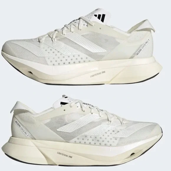 adidas Adizero Adios Pro 3 Triple White - Picture 5 of 11